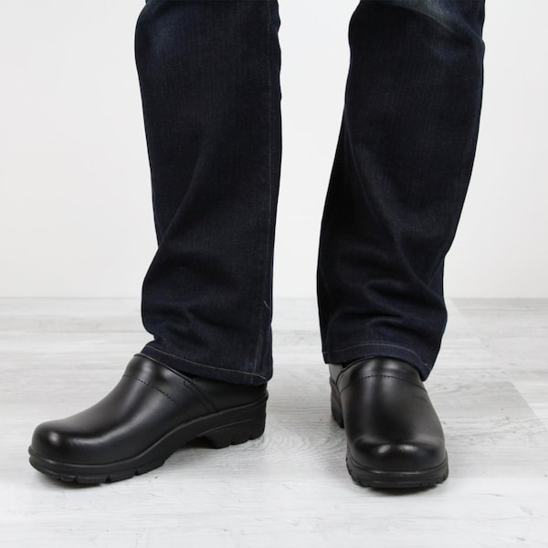 DUSTIN Men's Steel-Toe PU-Coated Safety Clog In Black, Size 11.5-12, PR